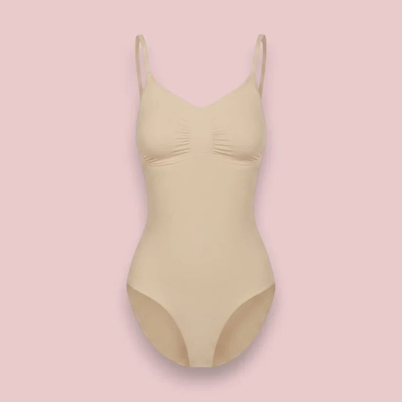 Andningsbar shapewear-body med magkontroll och rumplyft